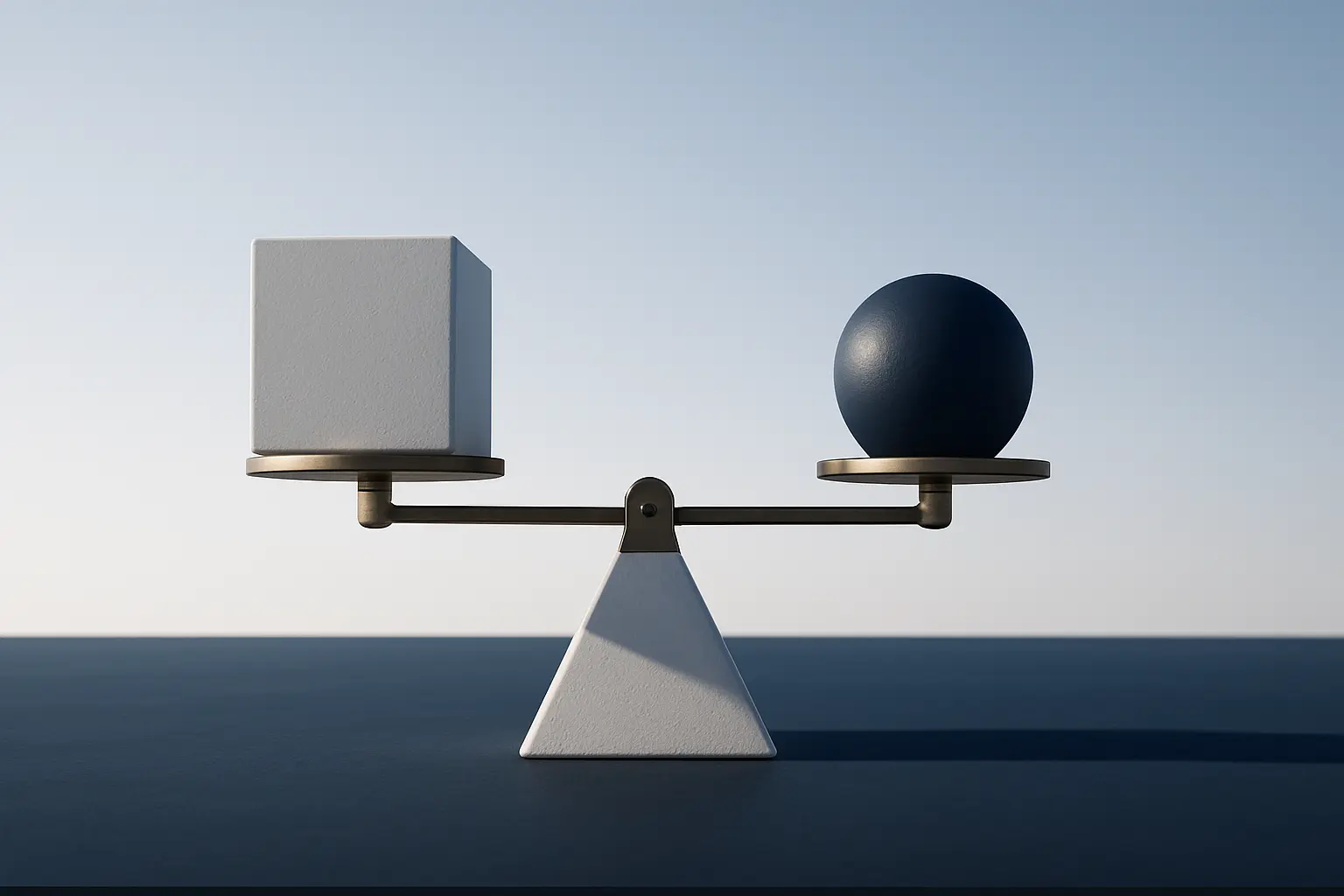 Render tridimensional de formas inventadas, en los colores de la publicación; acompaña a «Comparativas»